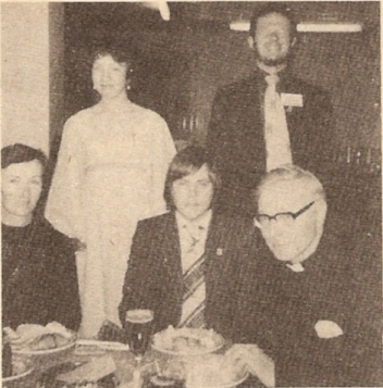 At the Central Council meeting Reception at Penzance: some of the local ringers and their vicar